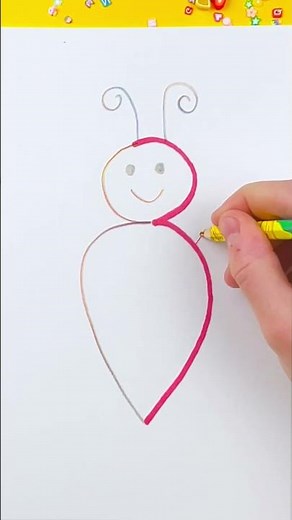 Buzzing Fun! 🎨✨ Let's Create Colorful Bees with Rainbow Crayons! #CraftyKids #ArtFun #DIYMagic