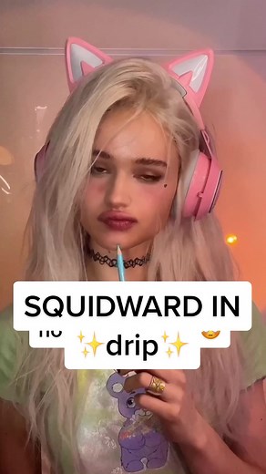 Squidward in different art styles: ✨DRIP✨🌝 #art #drawing #spongebob #painting #tiktokart