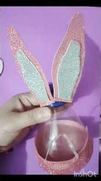 kids gift idea with glitter sheet and waste plastic bottle