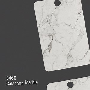 Calacatta Marble (3460). Superficie inspirada en un clásico mármol con toques en tono gris. Descubre más información en formica.com/es-mx #Formica #LivingImpressions #Superficiesdecorativas #Diseñointerior #Remodelacióncasa #Comercial #Residencia #Hogar | Formica de México