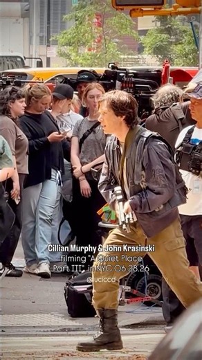 Cillian Murphy & John Krasinkski SPOTTED in the streets of NYC filming ‘A Quiet Place Part III’