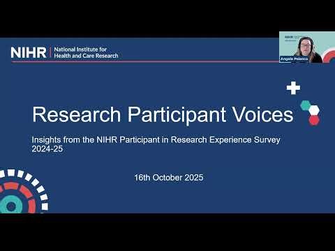 Research Participant Voices Insights from the NIHR Participant in Research Experience Survey 2024/25