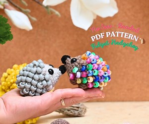 Beaded Fidget Hedgehog No Sew Crochet Pattern (PDF) - Etsy