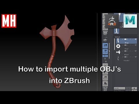 ZBrush Beginner Series 03 : How to import multiple OBJ's into ZBrush and into one tool ?