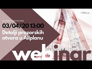 Allplan Arhitektura 01 - Detalji prozorskih otvora u Allplanu