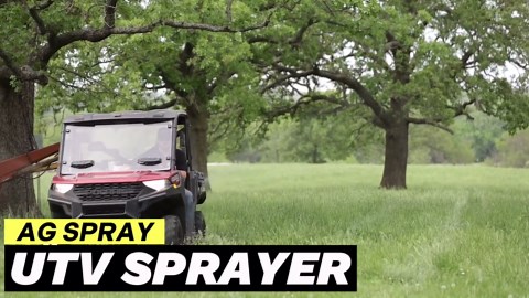 45 Gallon UTV Sprayer | 3-Nozzle Boomless Broadcast Sprayer (30ft Coverage) | 4.0 GPM High-Flo 12V Pump & Deluxe Spot Spray Gun for Food Plots, Pastures & Fence Lines