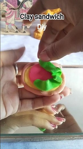 Diy clay sandwich🥪 #clay sandwich #clay #diycrafts #trending #vairalvideo