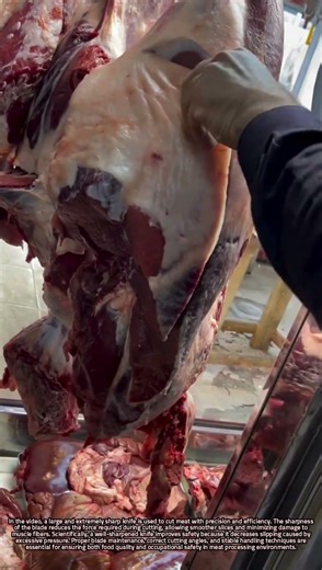 Precision Meat Cutting with an Extremely Sharp Blade