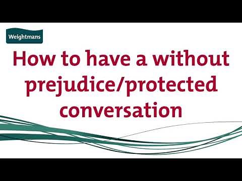 How to have a without prejudice protected conversation