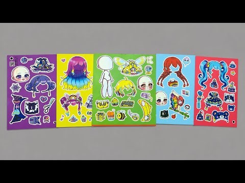 Paper Doll Dress Up Stickers 👗✨ | Satisfying ASMR Transformation