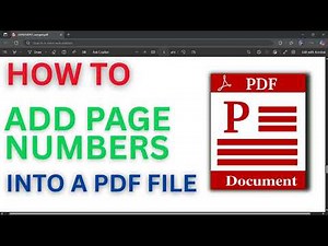 How to Add Page Numbers in a PDF File |Insert Auto Page Numbers Online for Free Without Any Software