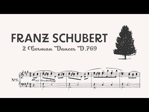 Franz Schubert 💚 Two German Dances, D.769 💚 Scrolling Piano Sheet Music