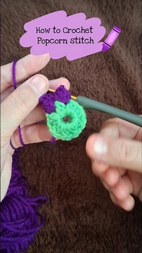 How to Crochet Popcorn stitch #crochettutorial #crochet