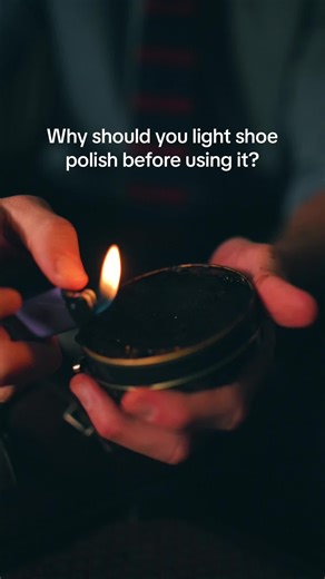 Why should you light shoe polish before using it?