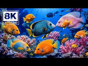 The Ocean 8K - Captivating Moments with Jellyfish and Fish in the Ocean - Relaxation Video
