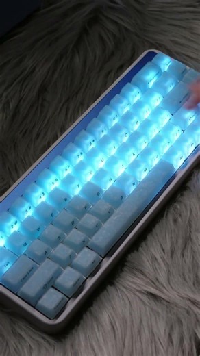 These keycaps under RGB look unreal. Glassy Carbon Fiber texture, side-printed legends, and a fini