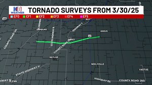 79K views · 291 reactions | TWO tornadoes have been confirmed from the storms yesterday so far from the NWS. One EF0 and one EF1. Here's a map showing where they were located. Large hail was the most widespread impact. | Ryan Vaughan | Facebook