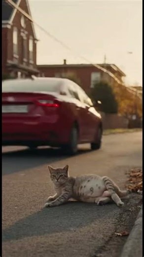 Will a Laboring Cat Left by a Luxury Driver Be Saved by an Old Woman? #usa #animal #pregnantcat