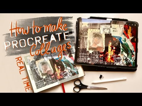 How to create Procreate Collages • REAL TIME • mess free Art & Creativity