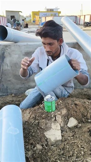 pvc 6 inch pipe fitting 🧑‍🔧 please subscribe #plumber #youtubeshorts