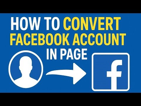 How to convert facebook account in page | Facebook Profile को Page में कैसे Convert करें?