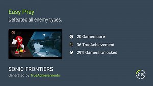 Easy Prey achievement in Sonic Frontiers