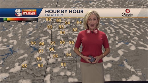 We're waking up to temperatures in the 70's in Northwest Arkansas and the River Valley. By lunch though, it's warming up! Meteorologist 40/29 Laura Huckabee has your Get Ready Weather forecast. | 40/29 News -- Fort Smith & Fayetteville, Arkansas