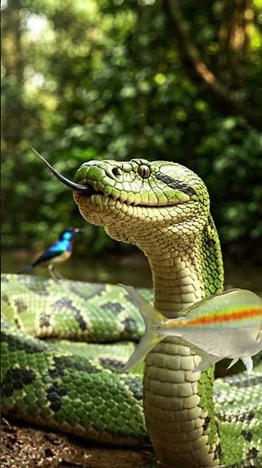 Green Anaconda | The Giant Snake of the Amazon Rainforest 🐍 | 4K Wildlife Documentary #Shorts