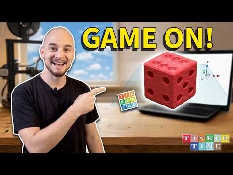 Stop Buying Dice! 🎲 How To Make Custom Game Dice in Tinkercad (Easy 3D Print)