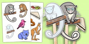 Stick Puppets to Support Teaching on Possum Magic