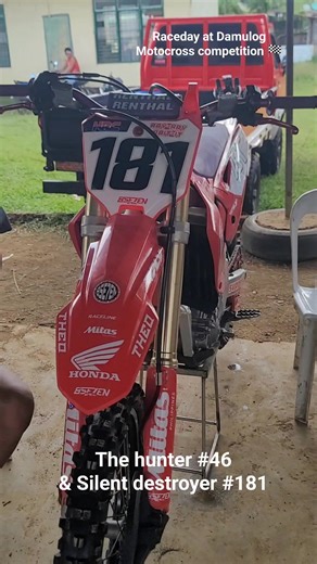 The hunter #46 & Silent destroyer #181 raceday at damulog Motocross competition. | KHIN C. TV