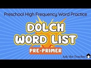 Pre-Primer Dolch Sight Words for Preschool | Fun Practice