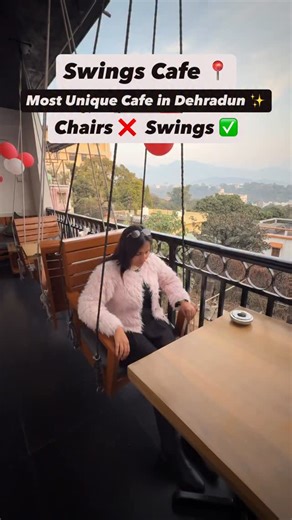 Shreya || Chasing Flavours || Dehradun on Instagram: "Not chairs, swings 😌✨ At Swings Cafe, Dehradun, you don’t just eat you swing while you dine. That perfect childhood nostalgia with desi comfort vibes and amazing food on your plate 🤎 Budget-friendly, full of flavour, and perfect for kitty parties, birthday celebrations, and small get-togethers 🎉 Plus, special discounts for DIT College students — because good food should always come with good vibes ✅ @chasingflavours11 @chasingflavours11 #d