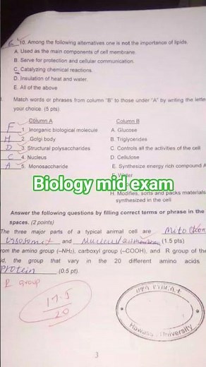 biology general biology mid exam freshman general biology mid exam