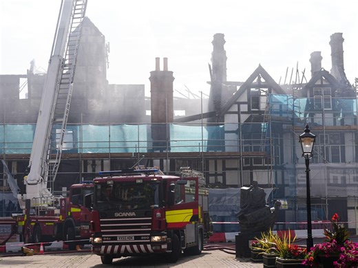 Two girls arrested after historic West Midlands hotel destroyed in suspected arson attack