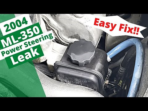 2004 Mercedes ML350 Power Steering Leak. Easy Fix! Reservoir O-Ring Leaking.