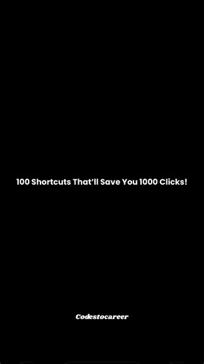 Codestocareer on Instagram: "Master Your Keyboard Like a Pro!🚀 .. Save & Share With Your Buddies ✅ .. Follow @codestocareer for more ❤️ .. .. .. [Keyboard, Excel, Keyboardshortcut, techtips, shortcut keys, Tech ] .. #techtips #explorepage✨ #shortcutkeys #computerbasics #codinglife #coding #keyboardshortcuts #learntech ##coder #PCTricks #WindowsTips #codestocareer #foryou #careergrowth"