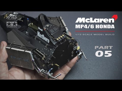 [Part 5] Ayrton Senna's McLaren MP4/6 | Tamiya | 1/12 | Scale Model Building | ASMR |