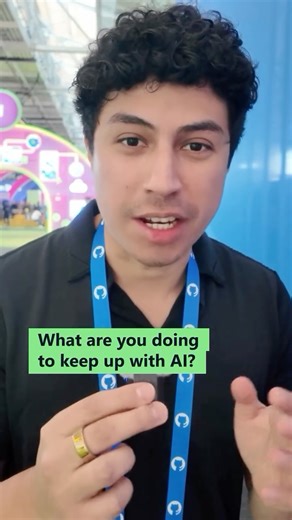 Microsoft Learn on Instagram: "GitHub Universe has come to an end, but the conversation about AI is just getting started. We asked attendees: “How do you keep up with AI?”, and their answers prove one thing: learning never stops. Keep exploring new ways to skill up with Microsoft Learn."