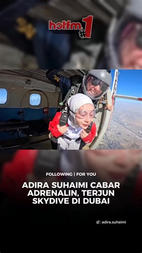Yuhuuuu! Sekali terjun ni mesti hilang semua stress! Adira dah. So lepas ni, skydiving jadi challenge Bekpes Hot yang seterusnya ke eh? On air di udara? Kasi on tak? 👀 #HotFMNo1 #HotFM #BekpesHot #TerbaikSentiasaHangat #KJjadiDJ Kredit: @adira.suhaimi | Hot FM