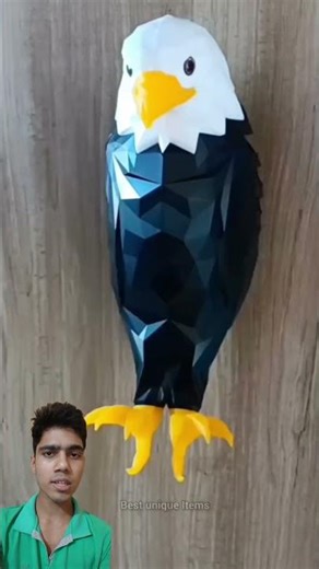 3D geometric bald eagle