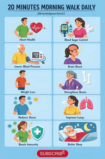 20 Minutes Morning Walk Daily – Simple Habit| Science-Backed Health Benefits #healthylifestyle