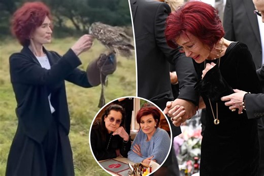 Widow Sharon Osbourne seen holding owl in her first appearance since Ozzy Osbourne’s funeral: ‘We’ve missed you’