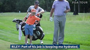 5.8M views · 48K reactions | Last year, Phil Mickelson told Riley he could caddie for him anytime. This year, Phil made good on that promise during the Dell Technologies Championship Pro-Am. | PGA TOUR | Facebook