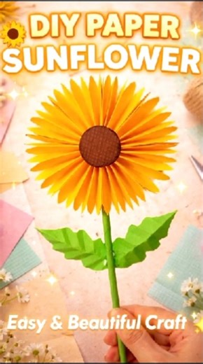 DIY Paper Sunflower Tutorial 🌻 | Easy Handmade Flower Craft#diy #craft #papercraft #sumiracreates