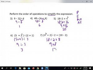 4 L4 Order of Operations
