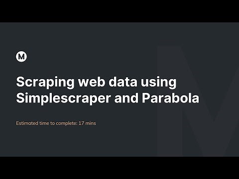 Scraping web data using Simplescraper and Parabola