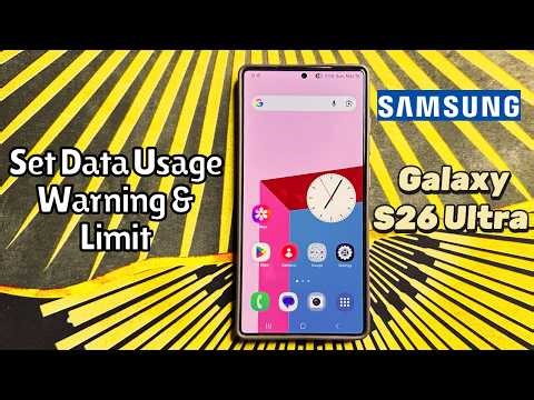 How to Set Data Usage Warning & Limit on Samsung Galaxy S26 Ultra #tutorial