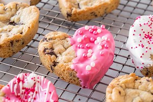 Heart Shaped Chocolate Chip Cookie