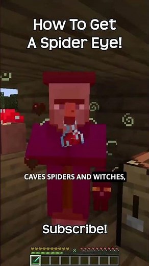 How To Get A Spider Eye In Minecraft!